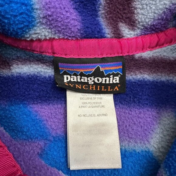 Patagonia Fleece Jacket Snap-T Synchilla Pullover Tribal Aztec Women's M - Picture 7 of 13